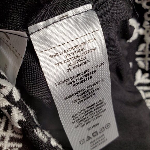 Ann Taylor LOFT Womens Black Floral Embroidered Casual Mini Skirt Size 0 NWT - Picture 5 of 9